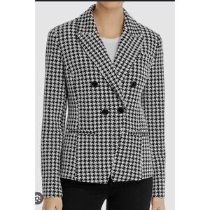 BAGATELLE COLLECTION Women Houndstooth Double Breasted Blazer Jacket Sz M